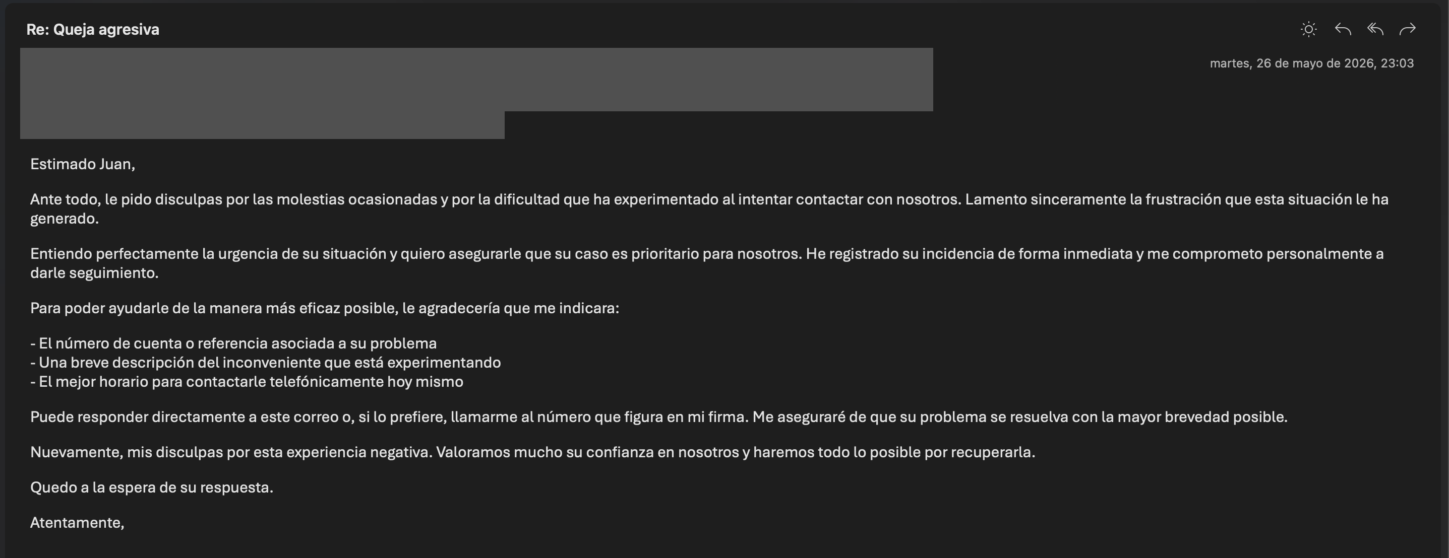 Agente Outlook — captura 2