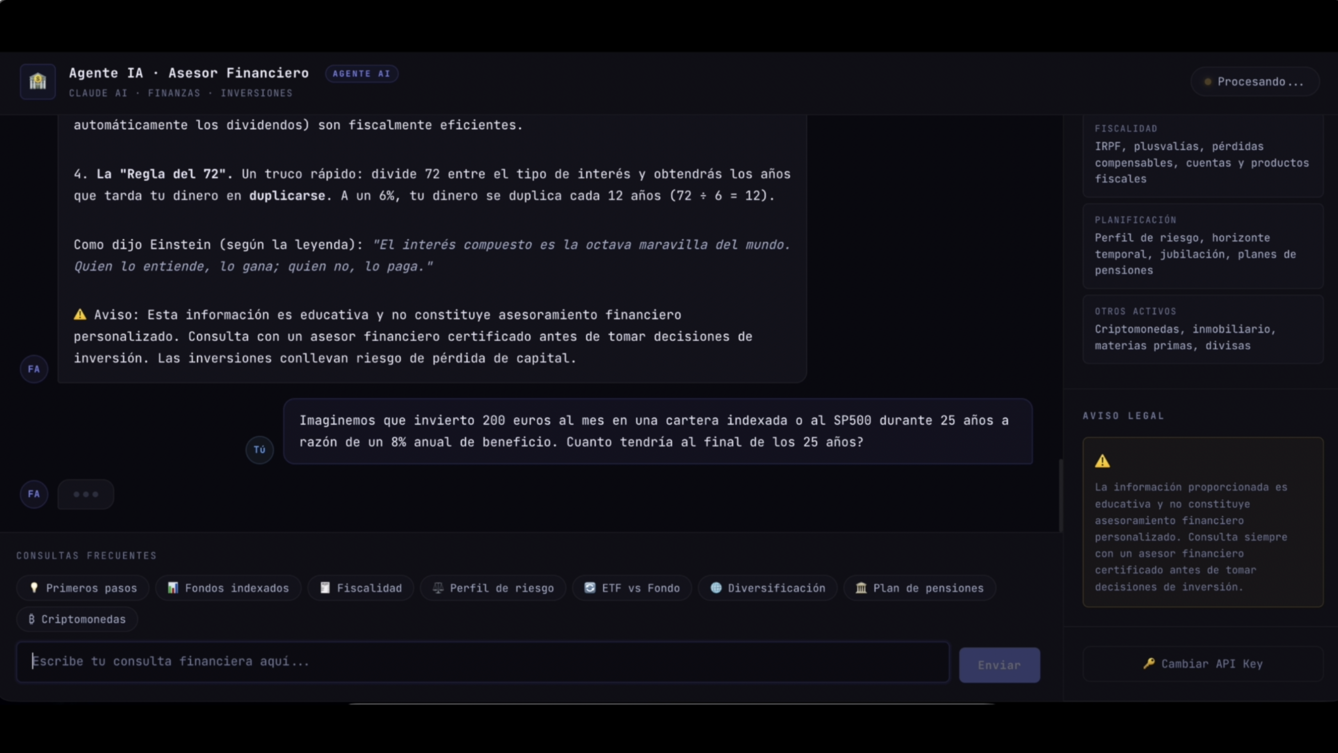 Asesor Financiero IA — captura 2