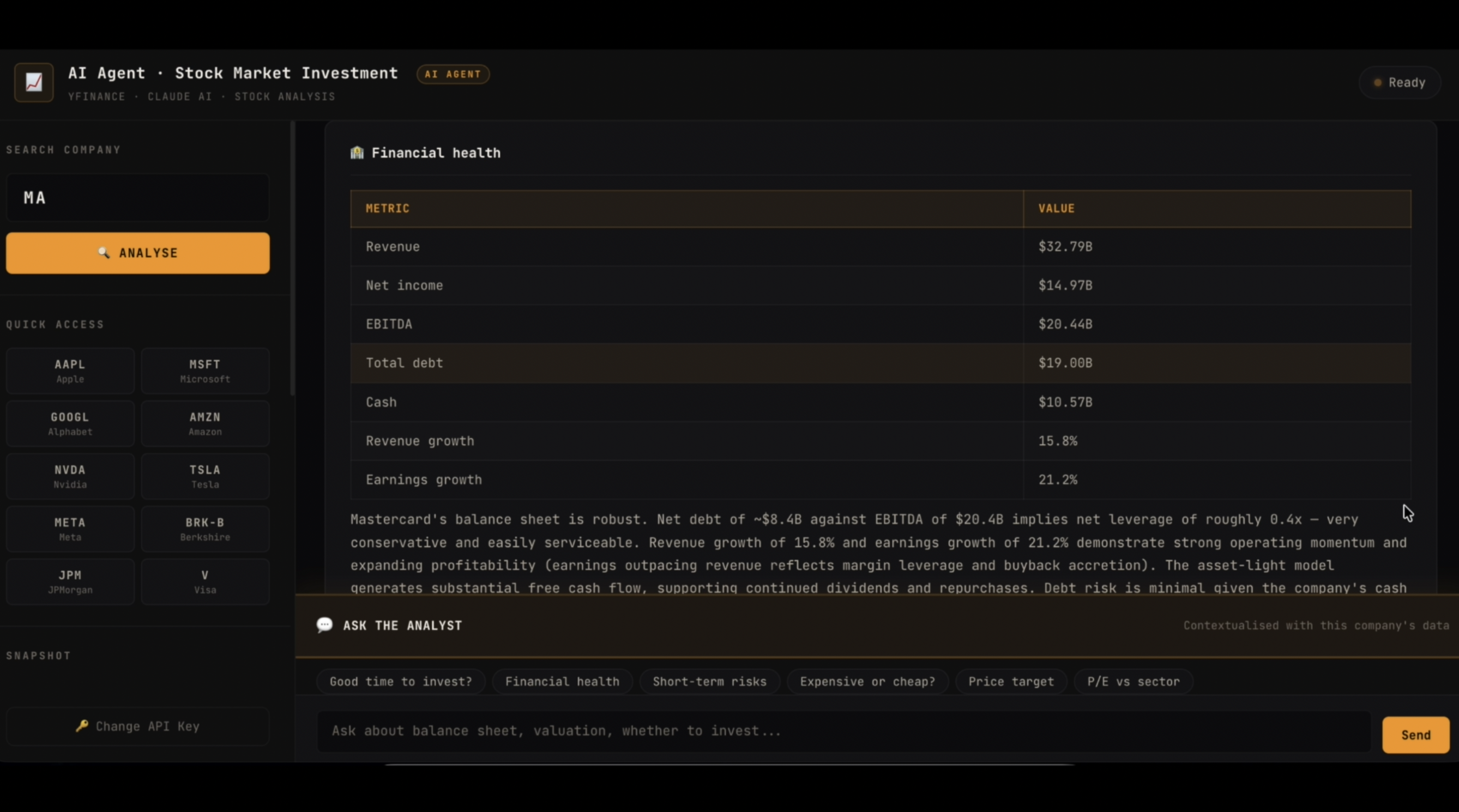 Stock Market Analyzer — screenshot 2