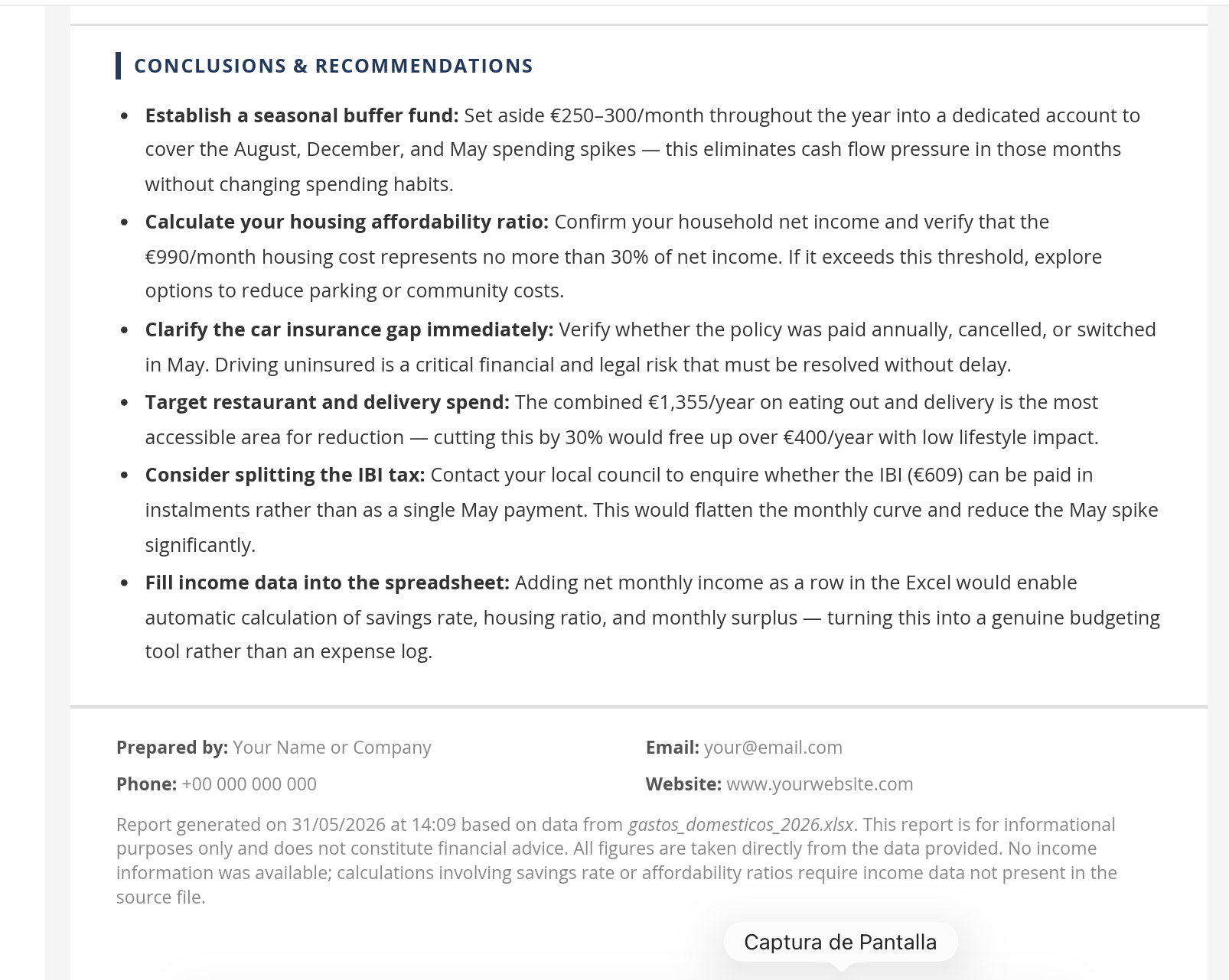 Smart Analyzer Finanzas Personales — captura 6